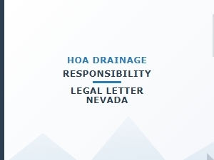 Legal Letter for Hoa Drainage Responsibility in Nevada