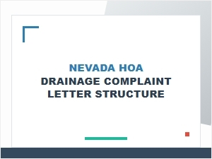 Guide to Nevada Hoa Drainage Complaint Letter Structure