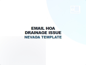 Nevada Hoa Drainage Issue Email Template