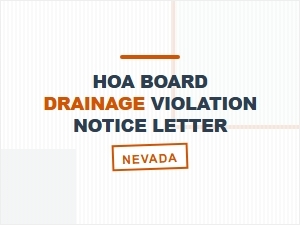 Hoa Board Drainage Violation Notice Letter for Nevada